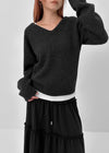 [MADE] Stenne Loose Fit V-neck Knit (Wool 50%)
