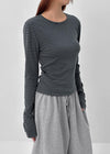 [MADE] Linf Stripe Round Neck Long Sleeve T-Shirt