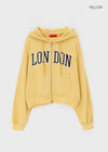 Luding Embroidery Overfit Two-way Hooded Zip-up