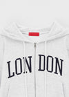 Luding Embroidery Overfit Two-way Hooded Zip-up