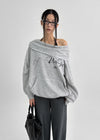 Lubton Cowl Neck Lettering Hoodie