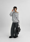 Lubton Cowl Neck Lettering Hoodie