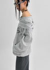 Lubton Cowl Neck Lettering Hoodie