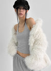 [MADE] Raya High Neck Fur Jacket