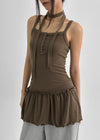 Connel Set - Layered Button-up, Slim Muffler