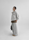 Lubton Cowl Neck Lettering Hoodie
