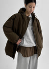 Lubton Cowl Neck Lettering Hoodie