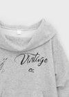 Lubton Cowl Neck Lettering Hoodie