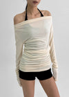 [MADE] Berua Two-way Off-shoulder Long-sleeve T-shirt (Set Available)