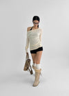 [MADE] Berua Two-way Off-shoulder Long-sleeve T-shirt (Set Available)