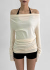 [MADE] Berua Two-way Off-shoulder Long-sleeve T-shirt (Set Available)