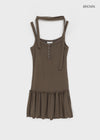 Connel Set - Layered Button-up, Slim Muffler