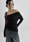 [MADE] Berua Two-way Off-shoulder Long-sleeve T-shirt (Set Available)