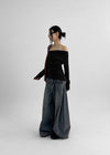 [MADE] Berua Two-way Off-shoulder Long-sleeve T-shirt (Set Available)