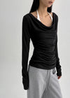 [MADE] Berua Two-way Off-shoulder Long-sleeve T-shirt (Set Available)