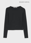 [B-BASIC] Soft Fleece Round Neck Long Sleeve T-shirt (2SIZE)