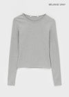 [B-BASIC] Soft Fleece Round Neck Long Sleeve T-shirt (2SIZE)