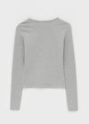 [B-BASIC] Soft Fleece Round Neck Long Sleeve T-shirt (2SIZE)