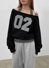 [MADE] Kiriki Print Boat Neck Long Sleeve T-shirt