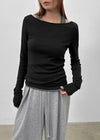 [MADE] Lemedy Boat Neck Long Sleeve T-shirt