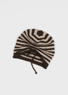 Aslin Striped Wool Knit Turban Beanie