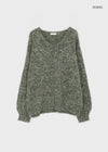 Hilooni Loose Fit V-neck Knit (60% Wool)