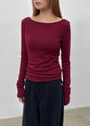 [MADE] Lemedy Boat Neck Long Sleeve T-shirt
