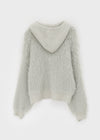 Rabbits Fur Hooded Cardigan