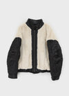 Shagle High-neck Fur Leather Jumper