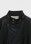 Shagle High-neck Fur Leather Jumper