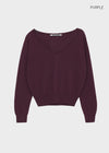 [B-BASIC] Wide V-neck Knit (50% Wool)