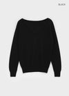 [B-BASIC] Wide V-neck Knit (50% Wool)