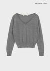 [B-BASIC] Wide V-neck Knit (50% Wool)