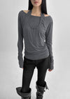 [MADE] Rosetti Halter Layered Long Sleeve T-shirt