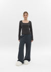 [B-BASIC] Fleece Sweat Wide Two-way Pants
