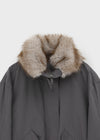 Wing Fur-triming Hooded Jumper