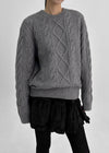 [MADE] Purine Fisher Cable Round Knit