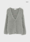 Fuzzy Acrylic Cardigan