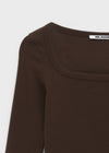 [MADE] Shrinny Square Neck Long Sleeve T-shirt