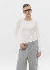 [B-BASIC] Soft Fleece Round Neck Long Sleeve T-shirt (2SIZE)
