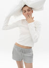 [B-BASIC] Standard Brushed Round Long Sleeve T-Shirt (2SIZE)
