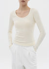 [B-BASIC] Soft Fleece U-neck Long-sleeved T-shirt (2SIZE)