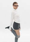 [B-BASIC] Brushed Half Turtleneck Long Sleeve T-shirt (2SIZE)