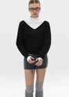 [B-BASIC] Wide V-neck Knit (50% Wool)