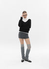 [B-BASIC] Wide V-neck Knit (50% Wool)