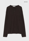 Romkang Henley Neck Loose Fit Warmer Long Sleeve T-shirt