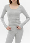 [B-BASIC] Soft Fleece U-neck Long-sleeved T-shirt (2SIZE)