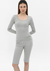 [B-BASIC] Soft Fleece U-neck Long-sleeved T-shirt (2SIZE)