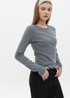 [B-BASIC] Standard Brushed Round Long Sleeve T-Shirt (2SIZE)