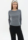 [B-BASIC] Standard Brushed Round Long Sleeve T-Shirt (2SIZE)